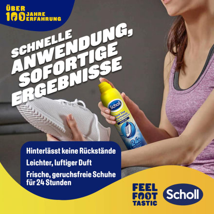 Spray Déodorant Pour Chaussures Scholl Anti-Odeurs 150 Ml, Flacon Neuf