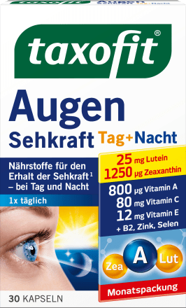 taxofitAugen Sehkraft Tag+Nacht Kapseln, 15,3 gNahrungsergänzungsmittel