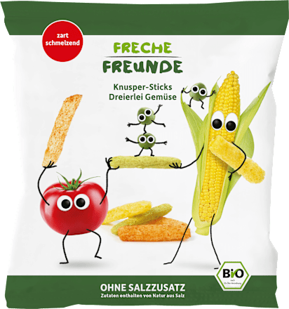 Freche FreundeKindersnack Knusper-Sticks Dreierlei Gemüse, ab 1 Jahr, 30 g