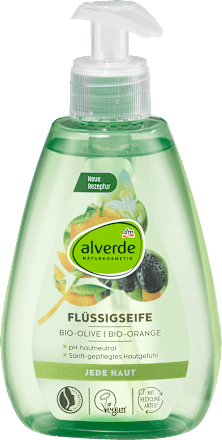 alverde NATURKOSMETIKFlüssigseife Bio-Olive, Bio-Orange, 300 ml
