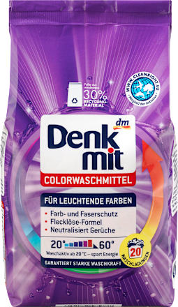 DenkmitColorwaschmittel Pulver, 20 Wl