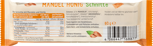 dmBio Fruchtriegel, Mandel Honig, 60 g dauerhaft günstig online kaufen ...