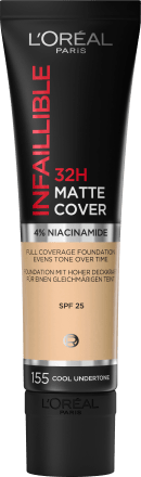 L'ORÉAL PARiSFoundation Infaillible 32H Matte Cover 155 Naturel Rose/Natural Rose, 30 ml