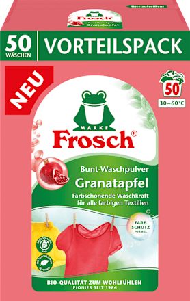 FroschColorwaschmittel Pulver Granatapfel, 50 Wl