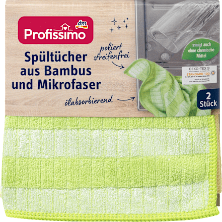 ProfissimoSpültücher aus Bambus und Mikrofaser, 2 St