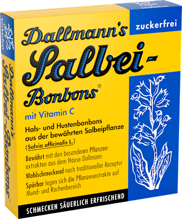 Dallmann'sSalbei-Bonbons Hals- und Hustenbonbons (20 Stück), zuckerfrei, 37 g