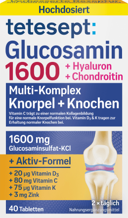 teteseptGlucosamin 1600 Tabletten 40 St, 50,4 gNahrungsergänzungsmittel
