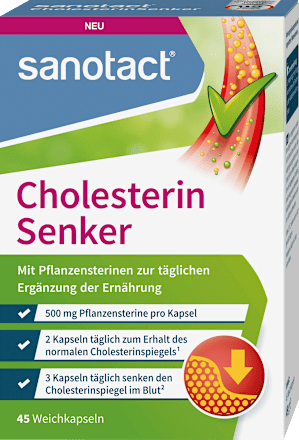 sanotactCholesterin Senker Kapseln 45 St, 49 gNahrungsergänzungsmittel
