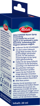 Spray Nasal Abtei Nase Frei - Descongestionante Natural Con Agua De Mar Y Aceites Esenciales | 20 Ml