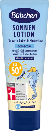 BübchenSonnenmilch Kids sensitiv LSF 50+, parfümfrei, 100 ml