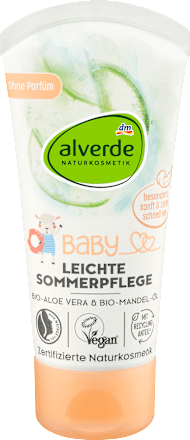alverde BABYLeichte Sommerpflege Bio-Aloe Vera & Bio-Mandelöl, 50 ml