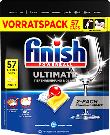 FinishSpülmaschinen-Tabs Ultimate Citrus All in 1, 57 St