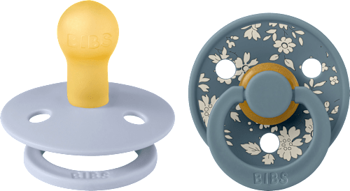 Schnuller Colour Pacifier Latex blau grau Gr. 1 0 6 Monate 2 St