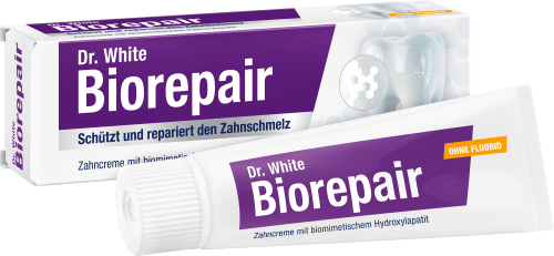 Dr. White BiorepairZahnpasta Zahnschmelzschutz & -repair fluoridfrei, 75 ml