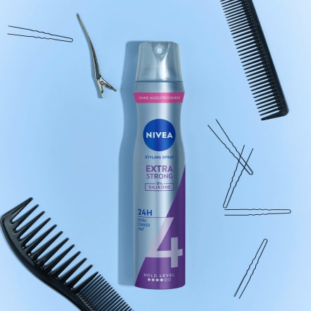 NIVEA Extra Stark Haarspray 250 Ml + Schaumfestiger 150 Ml | 24h Halt, Mit Panthenol & Vitamin B3