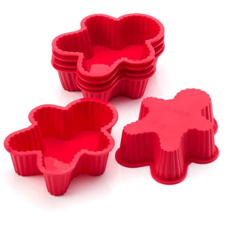 3 Stück Silikon Muffinformen – BPA-frei, Antihaft, Spülmaschinenfest, Je 4 Mulden, 18x16,5 Cm