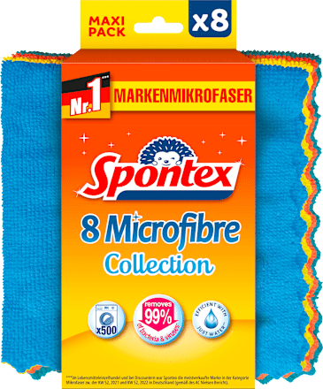 SpontexAllzwecktücher Mikrofaser Collection, 8 St