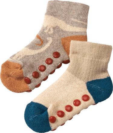 PUSBLU ABS Sneakersocken mit Dino-Motiv, braun, Gr. 19/22, 2 St dauerhaft  günstig online kaufen | dm.de