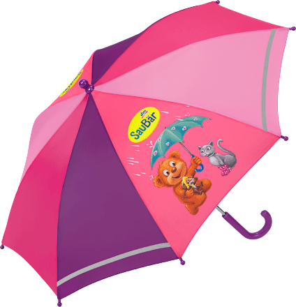 SauBärKinderschirm mit Reflektor, Pink, 1 St