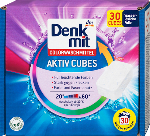 DenkmitColorwaschmittel Aktiv Cubes, 30 Wl