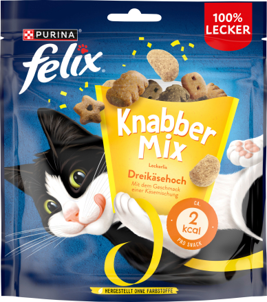 FelixKatzenleckerli Knabber Mix Dreikäsehoch, 120 gErgänzungsfuttermittel