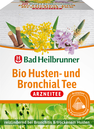 Bad HeilbrunnerArzneitee, Bio Husten- & Bronchial Tee (12 Beutel), 24 gArzneimittel
