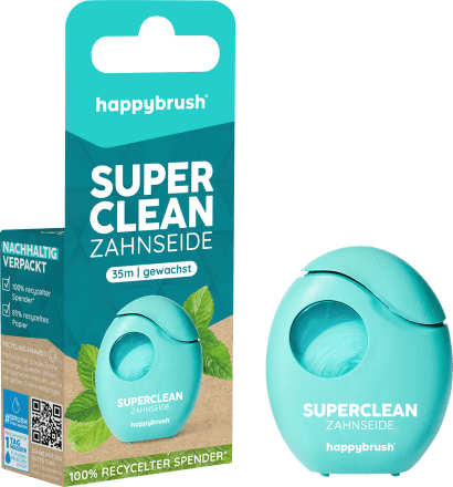 happybrushZahnseide Super Clean gewachst, 35 m