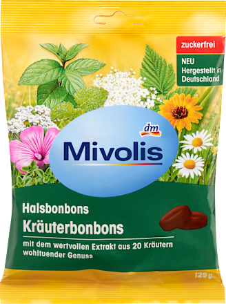 MivolisBonbons, Kräuterbonbons, zuckerfrei, 125 g