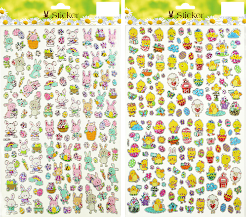 Dekorieren & EinrichtenAufkleber, Hasen & Küken, 1 St