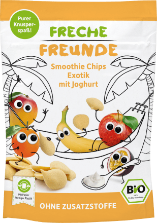 Freche FreundeKindersnack Smoothie Chips Exotik mit Joghurt ab 3 Jahren, 16 g