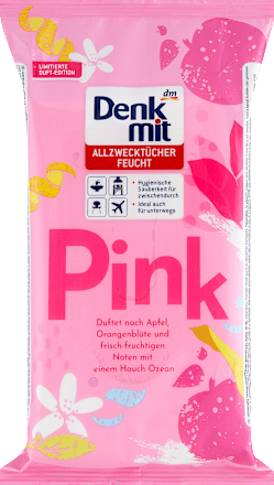 Denkmitfeuchte Allzwecktücher PINK, 50 St