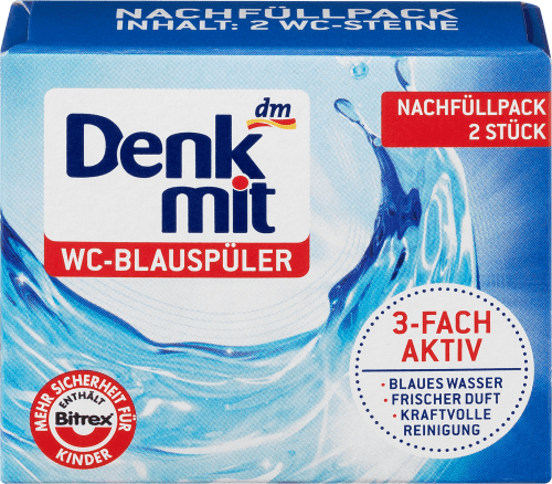 DenkmitWC-Blauspüler Nachfüllpack, 2 St