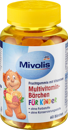 MivolisMultivitamin-Bärchen für Kinder Fruchtgummis, 60 St, 120 g