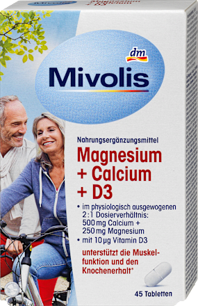 MivolisMagnesium + Calcium + D3 Tabletten 45 St, 94 gNahrungsergänzungsmittel
