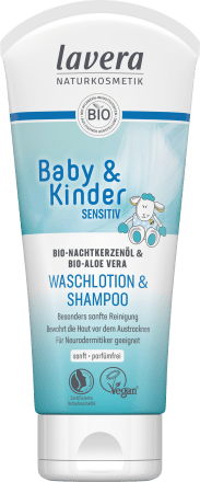 laveraBaby & Kinder Waschlotion & Shampoo Sensitiv, 200 ml