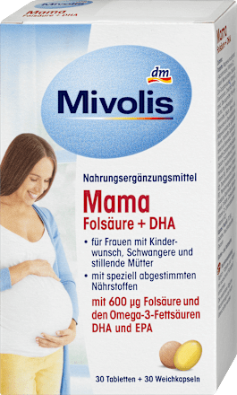MivolisMama Folsäure + DHA, Tabletten 30 St. + Weichkapseln 30 St., 41 gNahrungsergänzungsmittel
