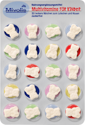 MivolisMultivitamine für Kinder, Kautabletten 20St., 14 gNahrungsergänzungsmittel