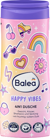 BaleaKinder Duschgel, Shampoo & Spülung 4in1 Happy Vibes, 300 ml