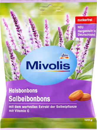 MivolisBonbon, Salbeibonbons, zuckerfrei, 125 g