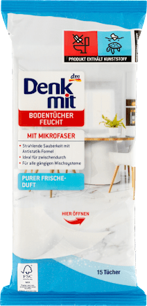 DenkmitFeuchte Bodentücher Purer Frische-Duft, 15 St