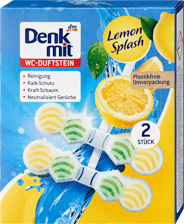 DenkmitWC-Duftstein Lemon Splash, 2 St