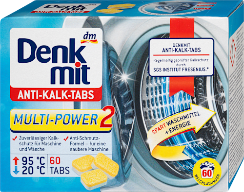 DenkmitWaschmaschinenreiniger Tabs Anti-Kalk, 60 St