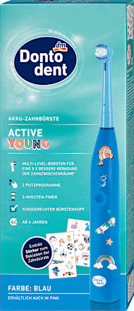 DontodentAkku Zahnbürste Active Young blau, 1 St