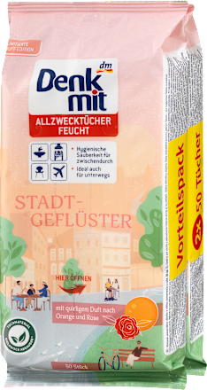 DenkmitFeuchte Allzwecktücher Stadtgeflüster 2x50St, 100 St