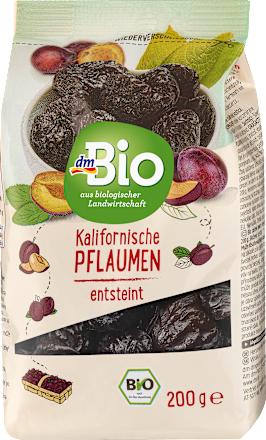 dmBioTrockenfrüchte, Kalifornische Pflaumen entsteint, 200 g