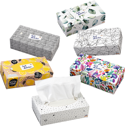 Soft&SicherTaschentücher Box Design, 100 St