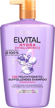 L'ORÉAL PARiS ELVITALShampoo Hydra Hyaluronic, feuchtigkeitsspendend, 1.000 ml