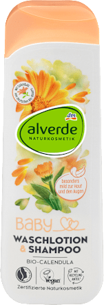 alverde BABYBaby Waschlotion & Shampoo Calendula, 250 ml