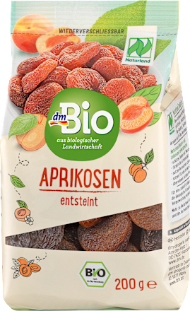 dmBioTrockenfrüchte, Aprikosen entsteint, 200 g