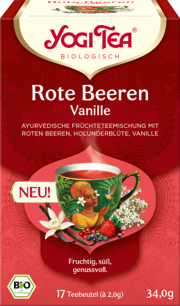 YOGI TEAFrüchtetee Rote Beeren Vanille (17 Beutel), 34 g